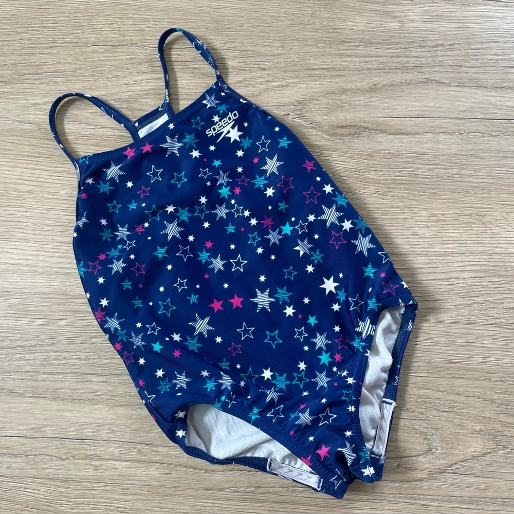 Speedo size 5 Girl's Starry Night Print One Piece Swimsuit